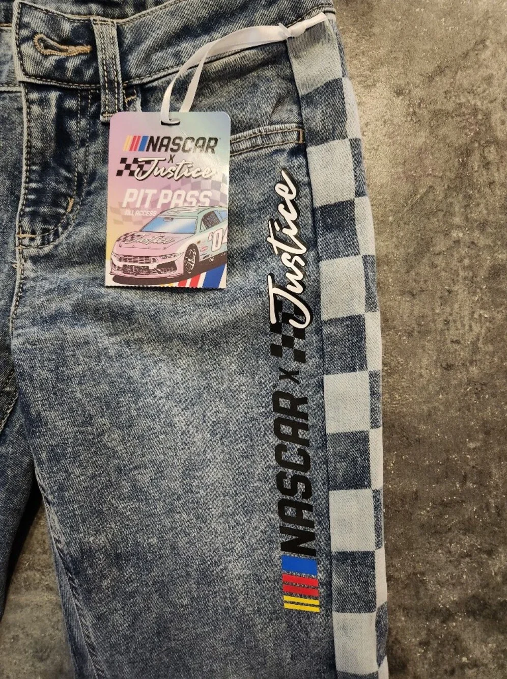 NWT Justice × Nascar jeans